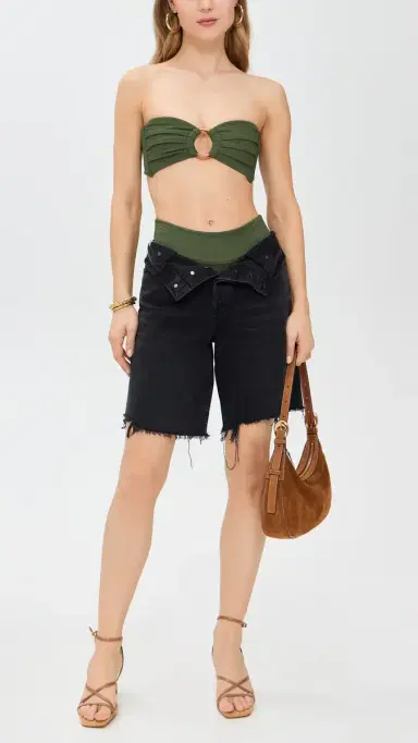 Montce AC High Rise Bikini Bottoms Olive Micro crunch | Thumbnail 5 Montce AC High Rise Bikini Bottoms Olive Micro crunch | Thumbnail 5