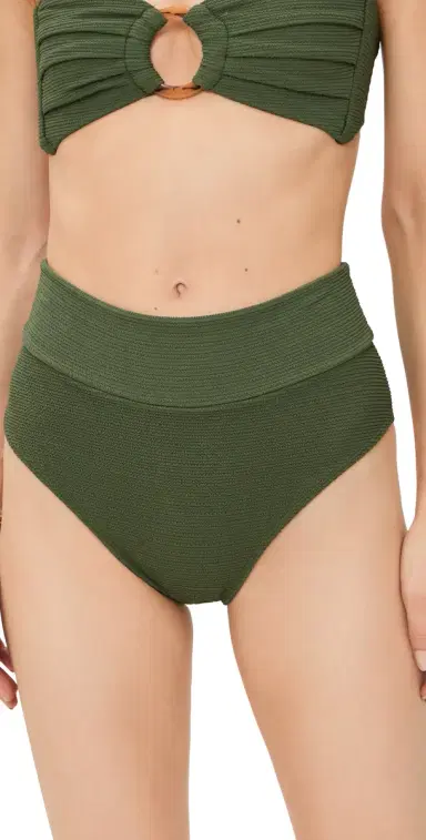 Montce AC High Rise Bikini Bottoms Olive Micro crunch | Thumbnail 1 Montce AC High Rise Bikini Bottoms Olive Micro crunch | Thumbnail 1