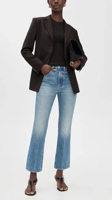 A.L.C. A. L.C. The 009 Cropped Flare Jeans Light Classic Blue 26 | Thumbnail 5