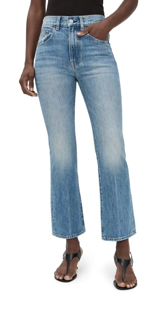 A.L.C. A. L.C. The 009 Cropped Flare Jeans Light Classic Blue