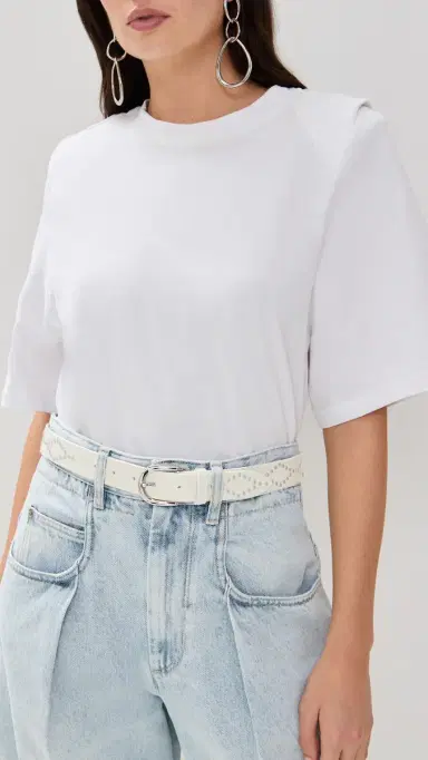 Isabel Marant Liliana Belt Chalk/Silver | Thumbnail 3