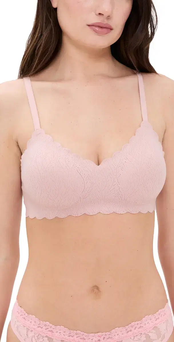 b. tempt'd by Wacoal B. Wow'd Lace Wirefree Bra Blush Pink