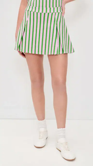 Addison Bay Virginian Skort Key Lime/Bubblegum Stripe | Thumbnail 2