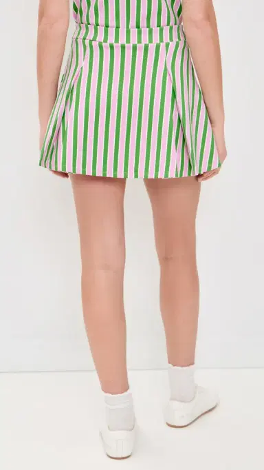 Addison Bay Virginian Skort Key Lime/Bubblegum Stripe | Thumbnail 3