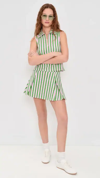 Addison Bay Virginian Skort Key Lime/Bubblegum Stripe | Thumbnail 5