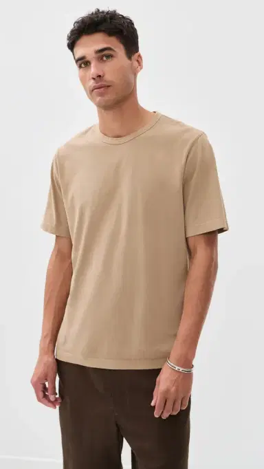 Theory Crew Neck Tee Tinted Brown | Thumbnail 2