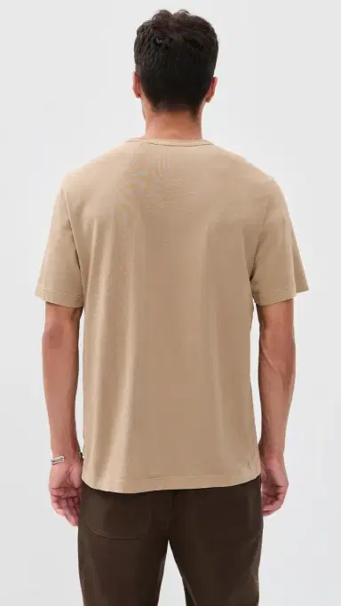 Theory Crew Neck Tee Tinted Brown | Thumbnail 3