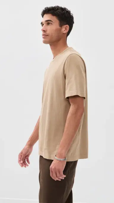 Theory Crew Neck Tee Tinted Brown | Thumbnail 4