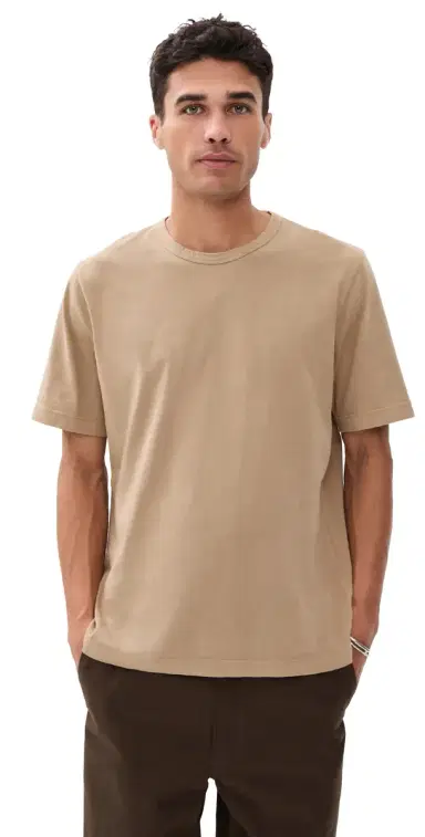Theory Crew Neck Tee Tinted Brown | Thumbnail 1