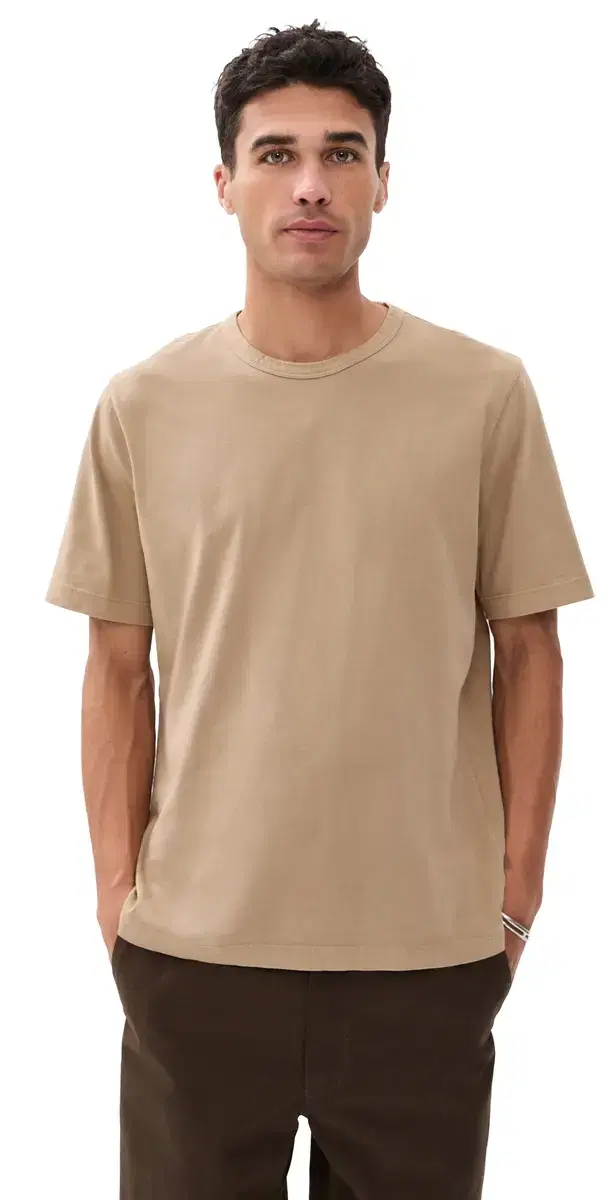 Crew Neck Tee Tinted Brown Crew Neck Tee Tinted Brown