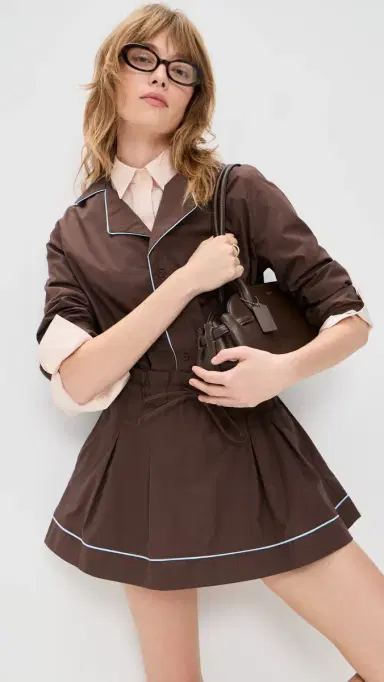 LE BOP Madeleine Skirt Chocolate/ight Blue | Thumbnail 2 LE BOP Madeleine Skirt Chocolate/ight Blue | Thumbnail 2