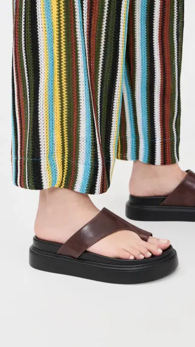 Tony Bianco Jazzy Toe Loop Sandals Choc Vintage | Thumbnail 3