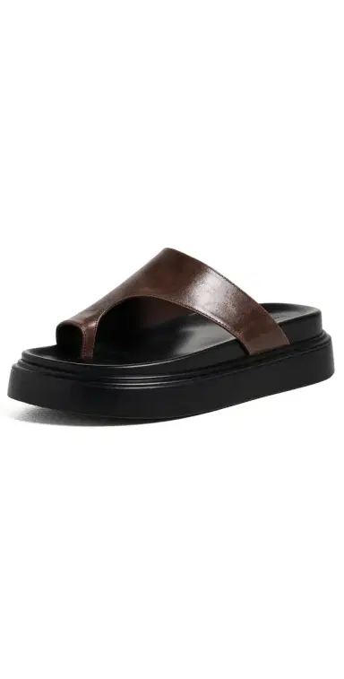 Tony Bianco Jazzy Toe Loop Sandals Choc Vintage | Thumbnail 1