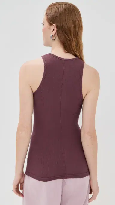 Tibi Circular Fine Rib T Tank Cinnamon | Thumbnail 3