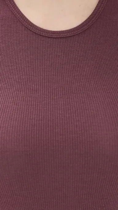 Tibi Circular Fine Rib T Tank Cinnamon | Thumbnail 6