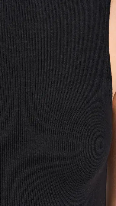 Ambitionist Mock Neck Tank Thong Bodysuit Black | Thumbnail 6