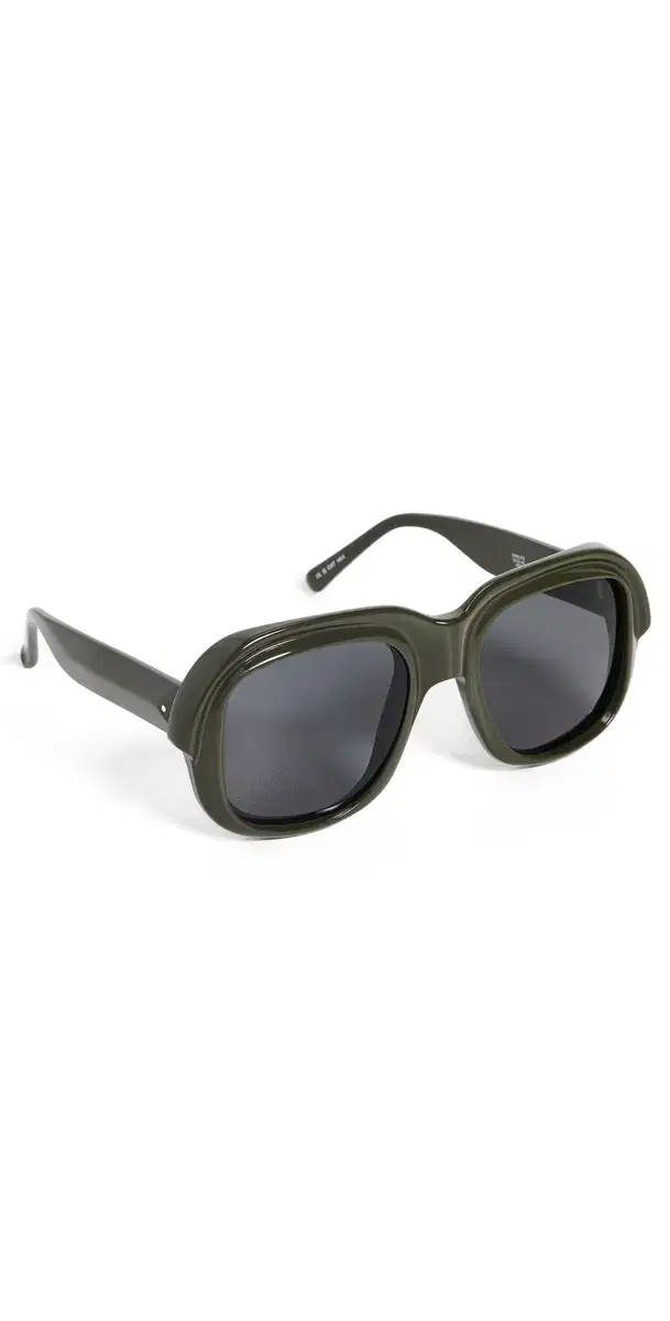 Round Sunglasses Khaki/Silver/Green Grad One Size