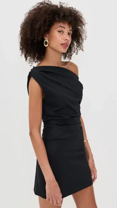 Staud Phare Mini Dress Black | Thumbnail 4