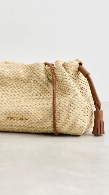 Veronica Beard Small Raffia Stash Bag Hazelwood Natural One Size | Thumbnail 5 Veronica Beard Small Raffia Stash Bag Hazelwood Natural One Size | Thumbnail 5