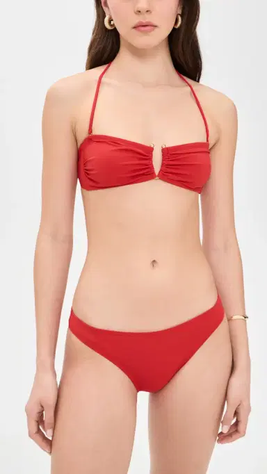 Nili Lotan Bandeau Bikini Top Red M | Thumbnail 5