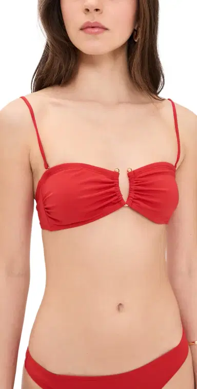 Nili Lotan Bandeau Bikini Top Red M | Thumbnail 1
