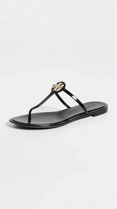 Tory Burch Mini Miller Jelly Sandals Perfect Black/ Gold 9 | Thumbnail 5