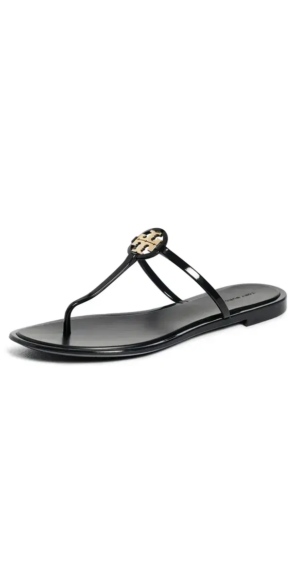 Tory Burch Mini Miller Jelly Sandals Perfect Black/ Gold
