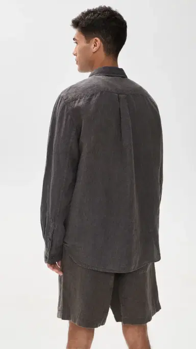 Madewell ong Sleeve Linen Top Chocolate | Thumbnail 3 Madewell ong Sleeve Linen Top Chocolate | Thumbnail 3