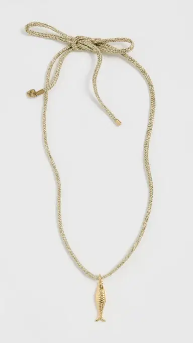 HART Gold Metallic Necklace Cord and Fish Charm | Thumbnail 2