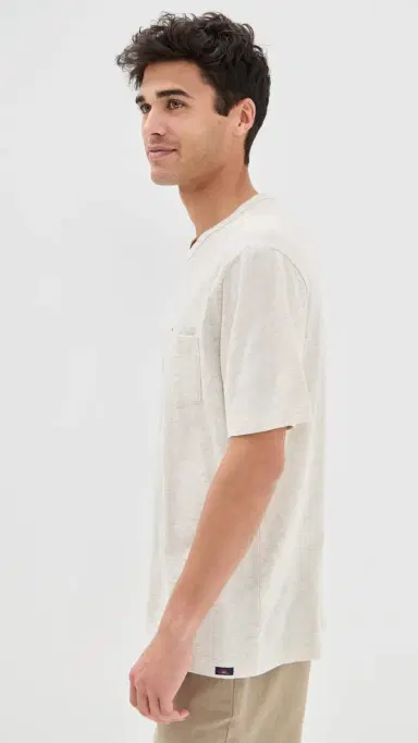 Faherty Sunwashed Pocket Tee Island Dune Heather | Thumbnail 4 Faherty Sunwashed Pocket Tee Island Dune Heather | Thumbnail 4