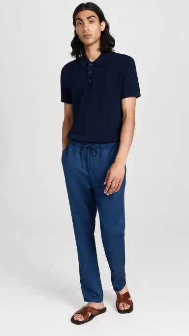 Onia Cotton Textured Knit Polo Deep | Thumbnail 5