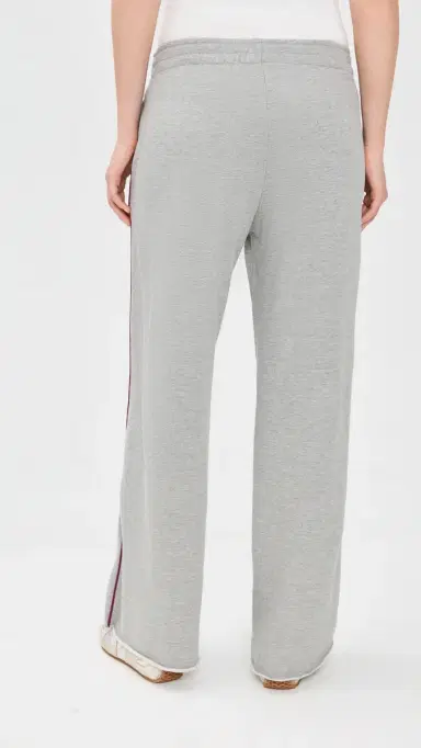 State & Lake Pippa Track Pants Heather Grey/Burgundy S | Thumbnail 3