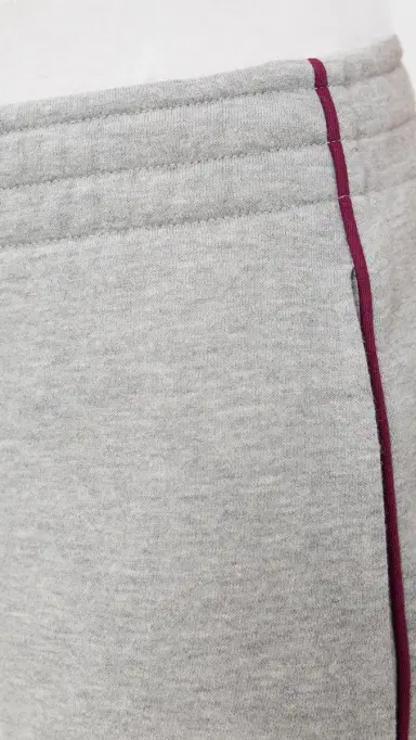 State & Lake Pippa Track Pants Heather Grey/Burgundy S | Thumbnail 6