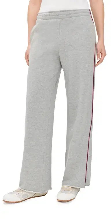State & Lake Pippa Track Pants Heather Grey/Burgundy S | Thumbnail 1