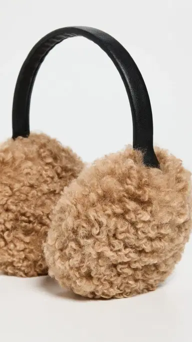 Apparis Esme Bouclette Earmuffs Camel One Size | Thumbnail 4