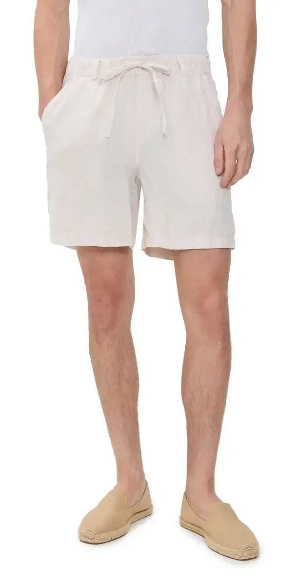 Bather Pearl inen eisure Shorts 6 White