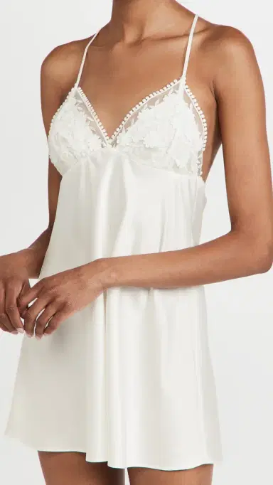 Flora Nikrooz Kylie Charmeuse Chemise Ivory L | Thumbnail 2 Flora Nikrooz Kylie Charmeuse Chemise Ivory L | Thumbnail 2