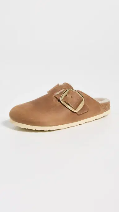 Birkenstock Boston Big Buckle Shearling Clogs Cognac 36 | Thumbnail 2 Birkenstock Boston Big Buckle Shearling Clogs Cognac 36 | Thumbnail 2
