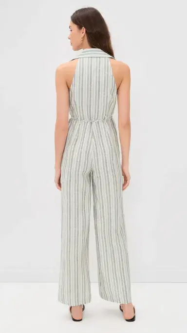 HEVRON Vivi Jumpsuit Sage Stripe | Thumbnail 3 HEVRON Vivi Jumpsuit Sage Stripe | Thumbnail 3