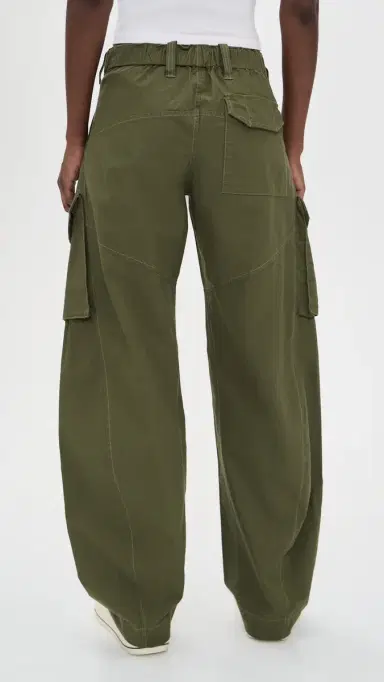 R13 Barrel Cargo Pants Olive Green | Thumbnail 3