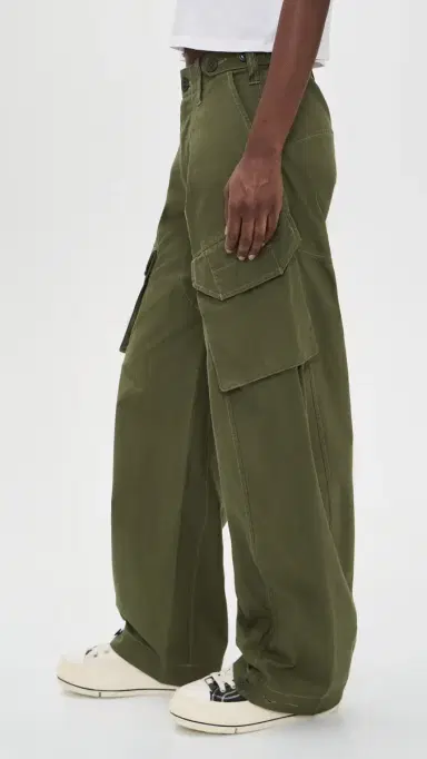 R13 Barrel Cargo Pants Olive Green | Thumbnail 4