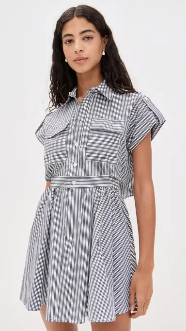 o.p.t o. p.t Rowe Dress Black White Stripe L | Thumbnail 2