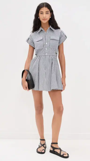 o.p.t o. p.t Rowe Dress Black White Stripe L | Thumbnail 5