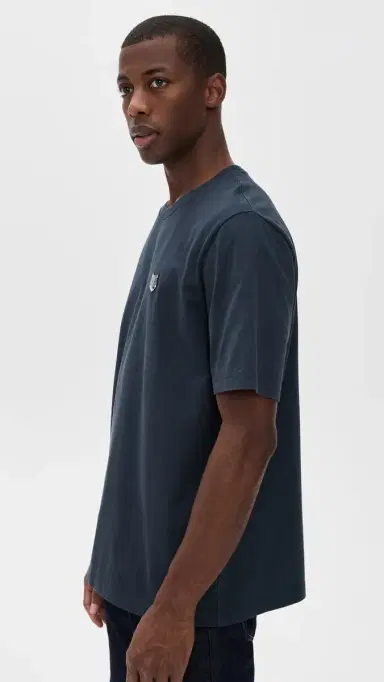 Maison Kitsuné Grey Fox Head Patch Comfort Tee Classic Navy M | Thumbnail 4