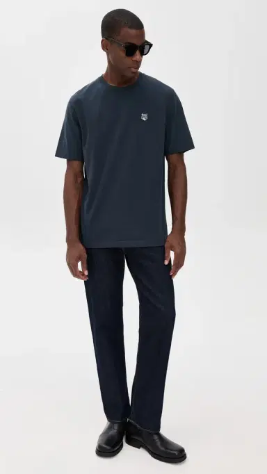 Maison Kitsuné Grey Fox Head Patch Comfort Tee Classic Navy M | Thumbnail 5