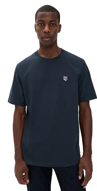 Maison Kitsuné Grey Fox Head Patch Comfort Tee Classic Navy M | Thumbnail 1