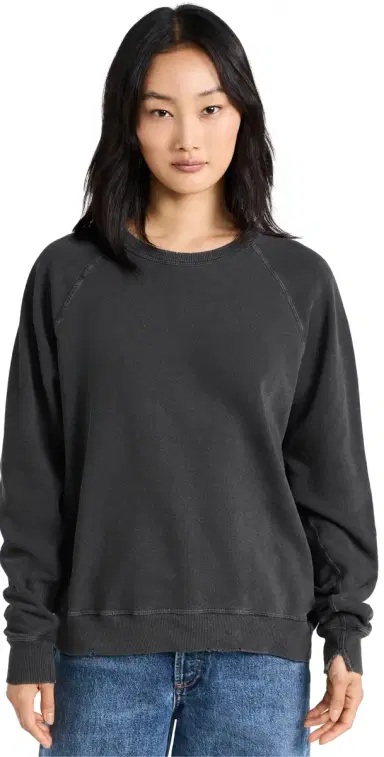 The Great. THE GREAT. The College Sweatshirt Washed Black 2 | Thumbnail 1