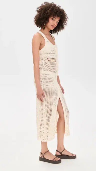 ISABEL MARANT ÉTOILE Zaro Dress Ecru 40 | Thumbnail 4
