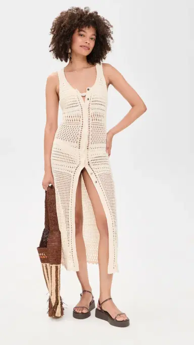 ISABEL MARANT ÉTOILE Zaro Dress Ecru 40 | Thumbnail 5