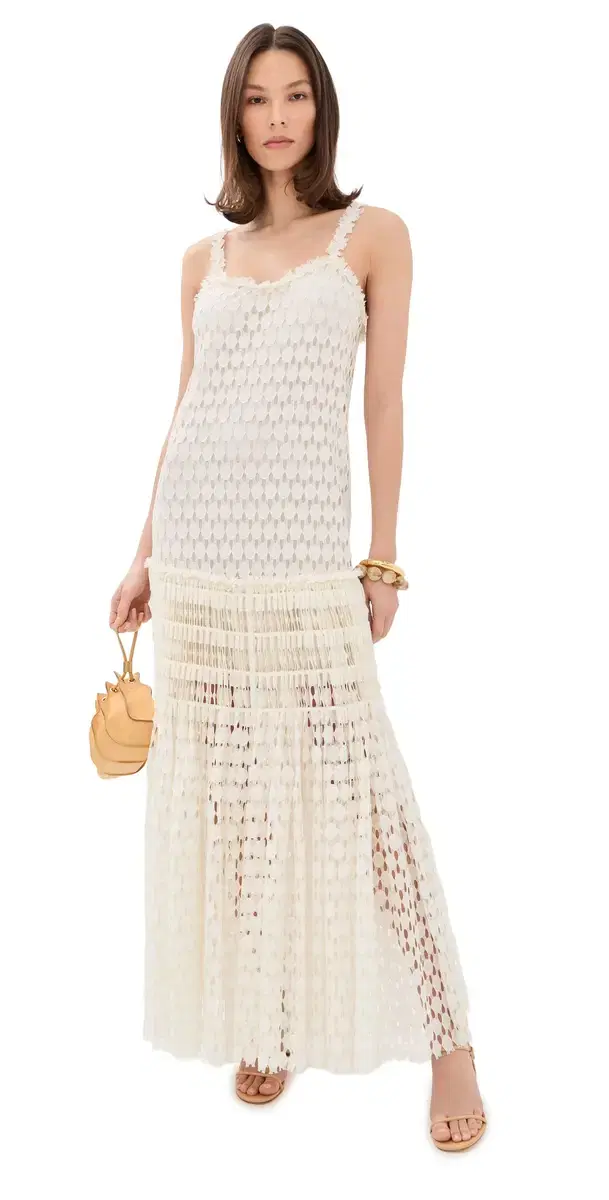 Sigrid Lace Sleeveless Gown Chalk